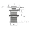 Balneo Evacuation De Lavabo-Vasque-Bonde clic-clac sans trop-plein, pour lavabo, finition chrome, laiton