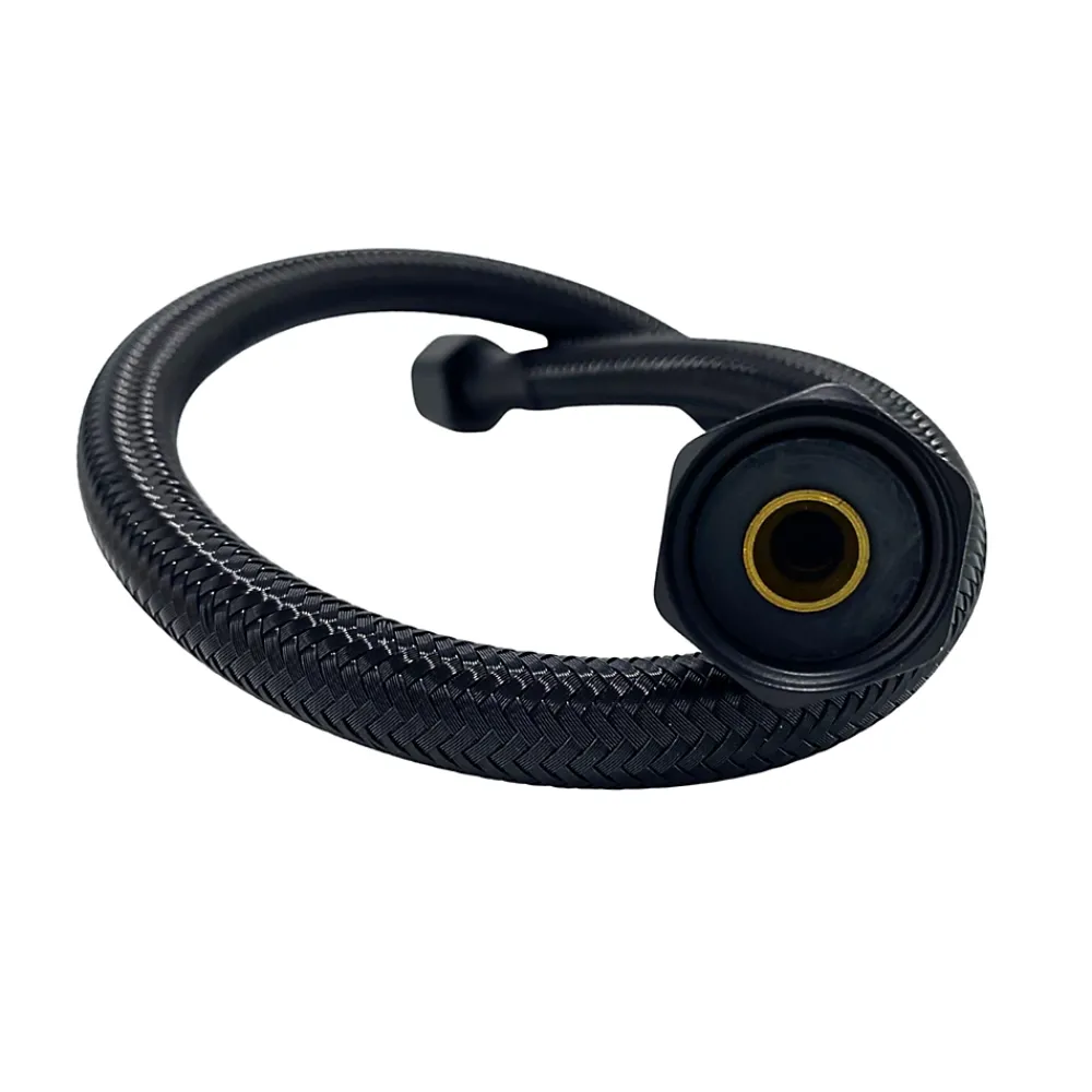 Balneo Flexible Robinetterie-Flexible d'alimentation 1/2" x 3/8" 60 cm noir tuyau PEX avec tresse