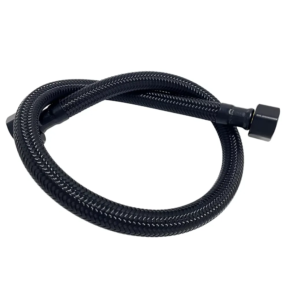 Balneo Flexible Robinetterie-Flexible d'alimentation 1/2" x 3/8" 60 cm noir tuyau PEX avec tresse