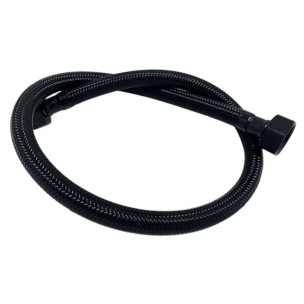 Balneo Flexible Robinetterie-Flexible d'alimentation 1/2" x 3/8" 60 cm noir tuyau PEX avec tresse