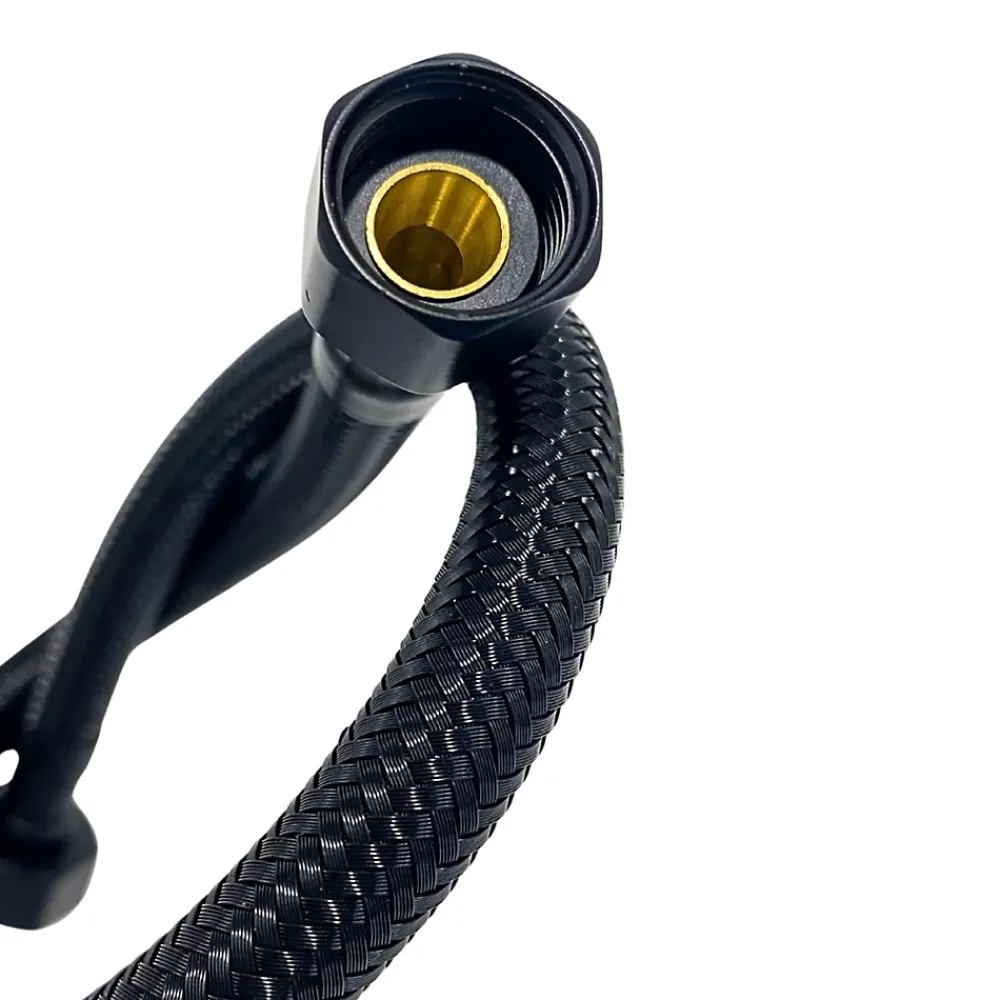 Balneo Flexible Robinetterie-Flexible d'alimentation 1/2" x 3/8" 60 cm noir tuyau PEX avec tresse