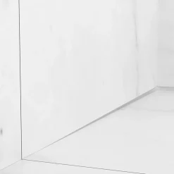 Balneo Profilé-Profilé murale inclinée à gauche pour douche 120cm, acier inoxydable, finition inox, Pente de 1,5%