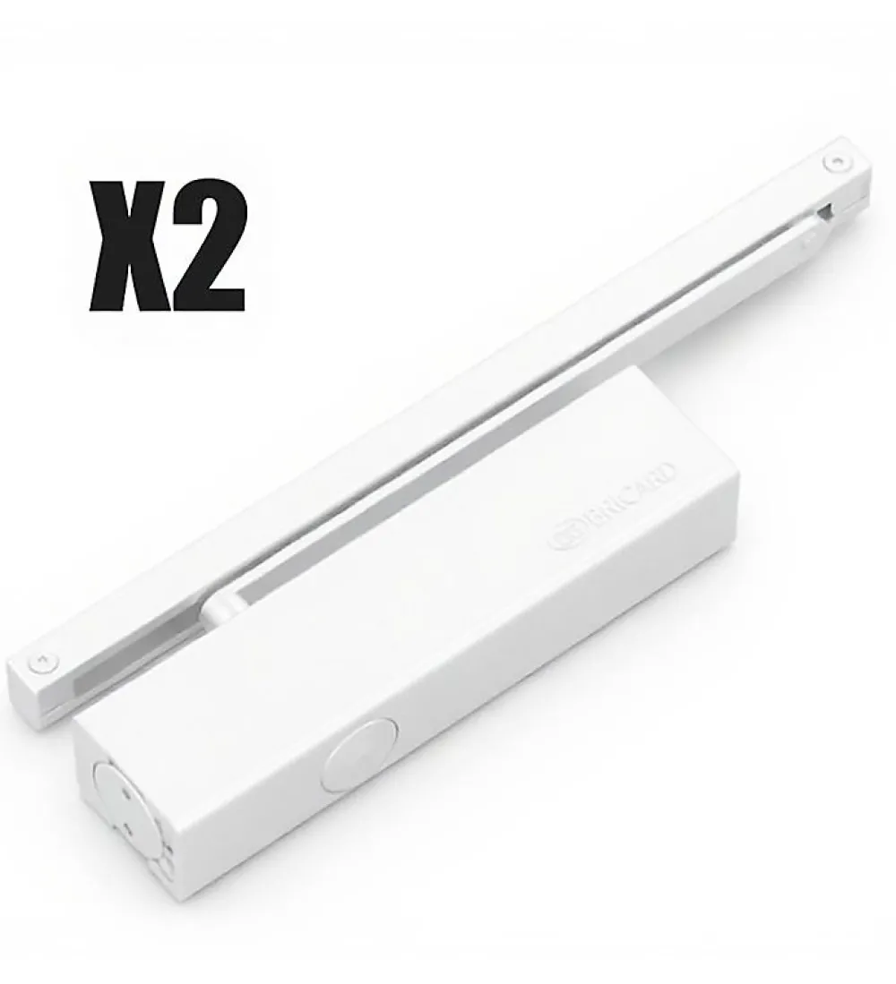 Autres Bandeau Ferme portes double à force réglable 1 à 3 tirant gauche blanc Ensemble 2 Vantaux