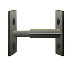 Mottez Barreau télescopique de fenêtre, acier noir, , L.30-55 cm