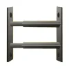 Mottez 2 barreaux télescopiques de fenêtre, acier noir, , L.55 à 103 cm