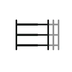 Afbat - Tb Industrie Sas Grille De Défense Pour Fenêtre-3 barreaux télescopiques de fenêtre, acier noir Afbat, L.90 à 170 cm