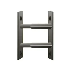 Mottez 2 barreaux télescopiques de fenêtre, acier noir, , L.30-55 cm