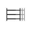 Afbat - Tb Industrie Sas Grille De Défense Pour Fenêtre-3 barreaux télescopiques de fenêtre, acier gris anthracite, Afbat, L.90 à 170 cm