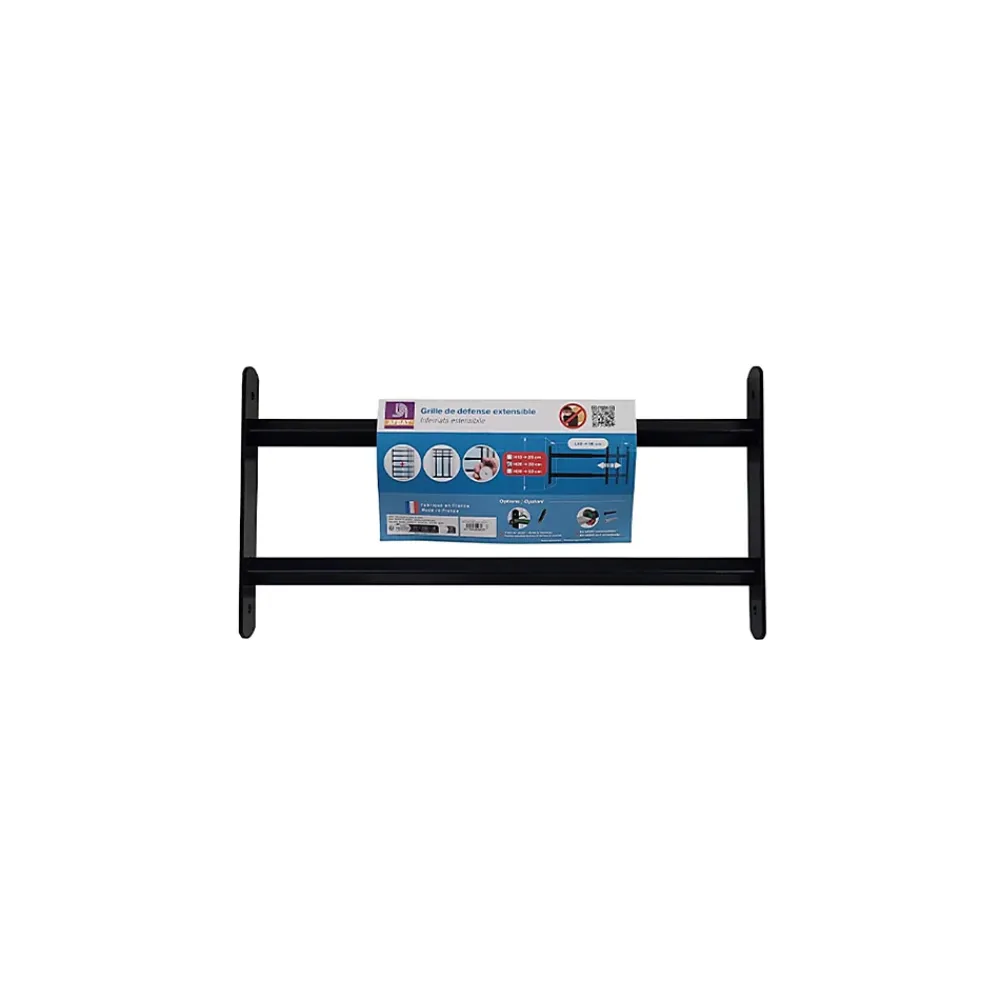 Afbat - Tb Industrie Sas 2 barreaux télescopiques de fenêtre, acier noir, Afbat, L.48 à 90 cm