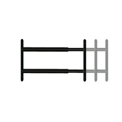 Afbat - Tb Industrie Sas 2 barreaux télescopiques de fenêtre, acier noir, Afbat, L.48 à 90 cm