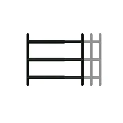Afbat - Tb Industrie Sas 3 barreaux télescopiques de fenêtre, acier gris anthracite, Afbat, L.48 à 90 cm