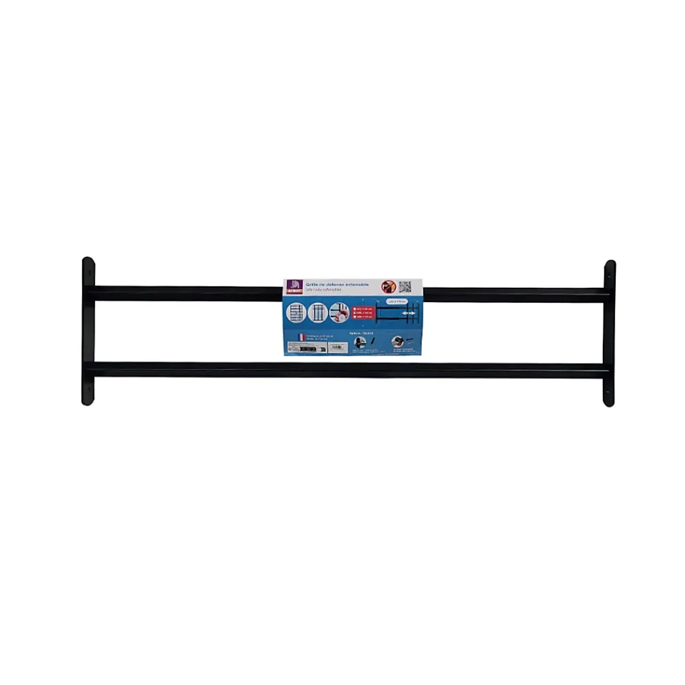 Afbat - Tb Industrie Sas Grille De Défense Pour Fenêtre-2 barreaux télescopiques de fenêtre, acier noir, Afbat, L.90 à 170 cm