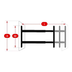 Afbat - Tb Industrie Sas Grille De Défense Pour Fenêtre-2 barreaux télescopiques de fenêtre, acier noir, Afbat, L.90 à 170 cm