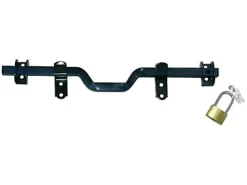 Afbat Accessoire Pour Volet, Fenêtre Et Portail-Barre de sécurité longueur 410 mm renforcée + cadenas