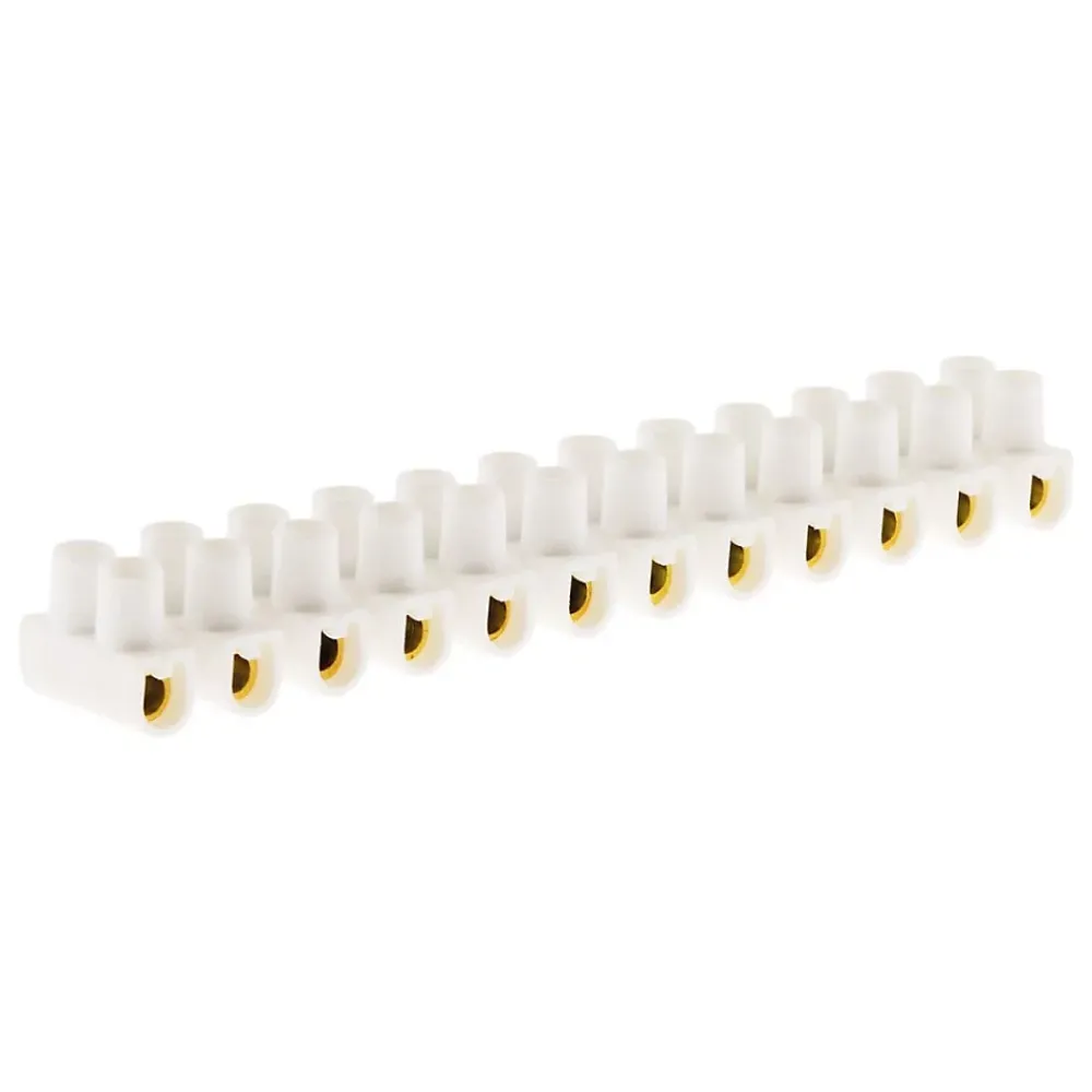 Zenitech Barrette 12 plots section 4mm² - Blanc -