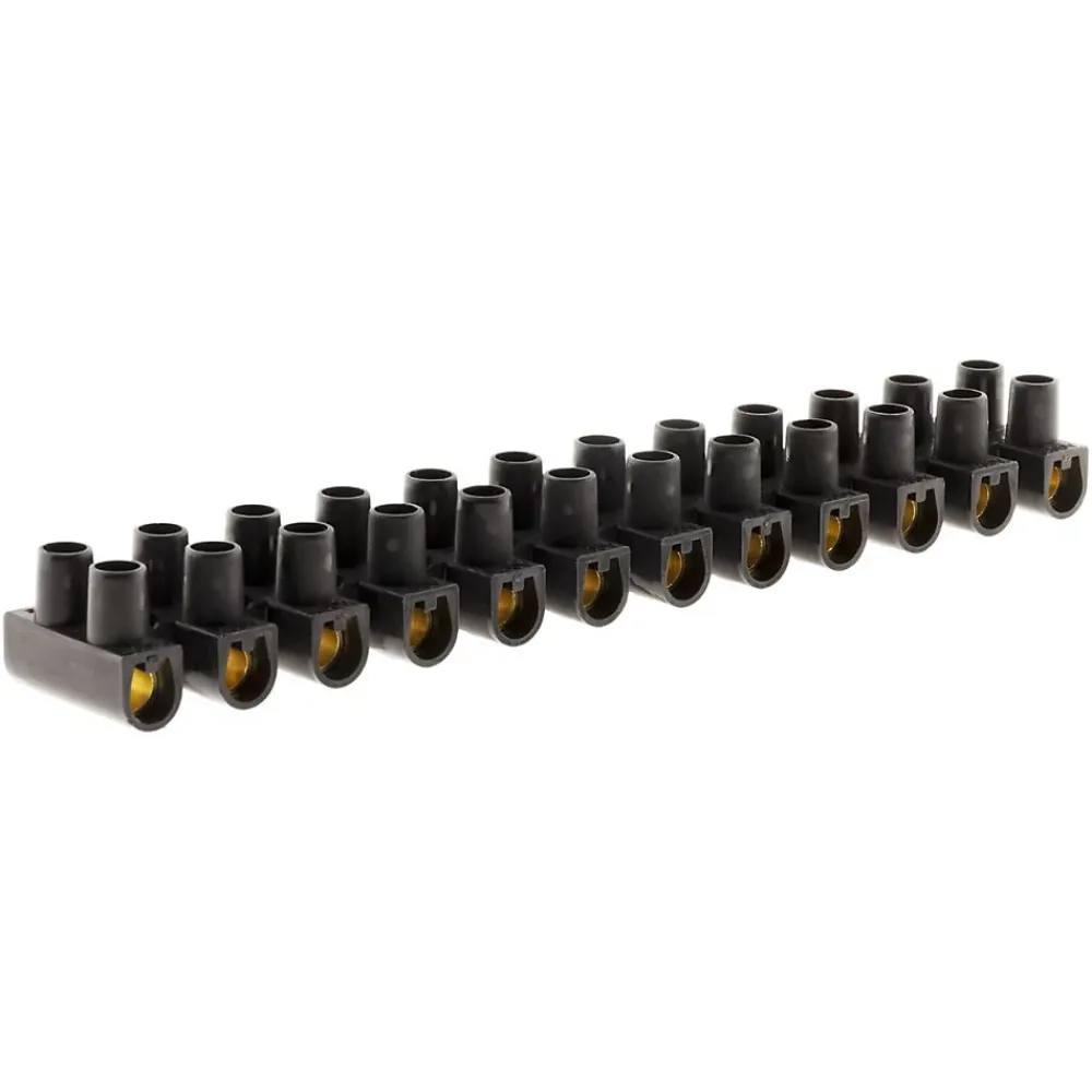 Zenitech Barrette 12 plots section 25mm² - Noir -