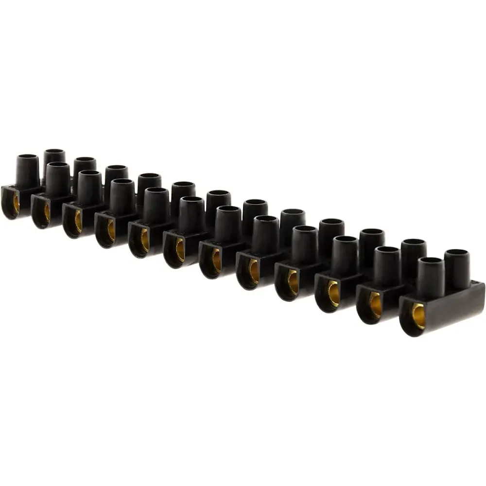 Zenitech Barrette 12 plots section 25mm² - Noir -