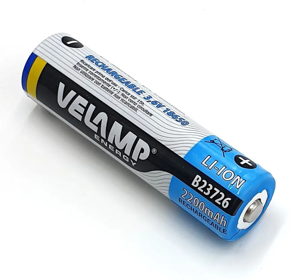 Velamp Batterie au lithium rechargeable type 18650 3,6V 2200mAh