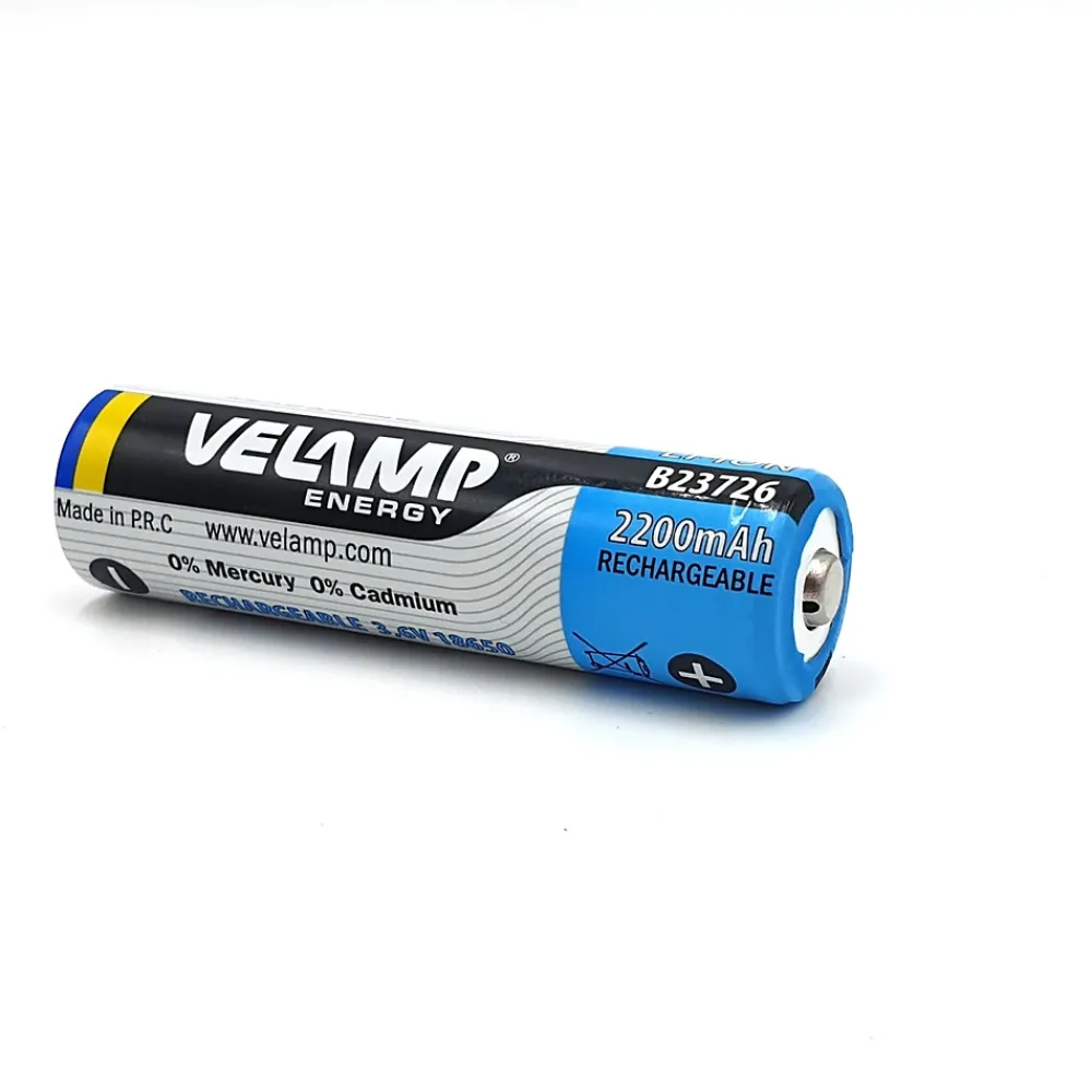 Velamp Batterie au lithium rechargeable type 18650 3,6V 2200mAh