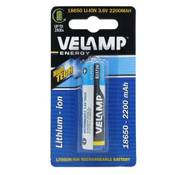 Velamp Batterie au lithium rechargeable type 18650 3,6V 2200mAh