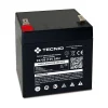 Velamp Pile Rechargeable-Batterie au plomb rechargeable, connexions Faston, 12 V, 5 Ah. Pour onduleurs, systèmes d'alarme, loisirs...