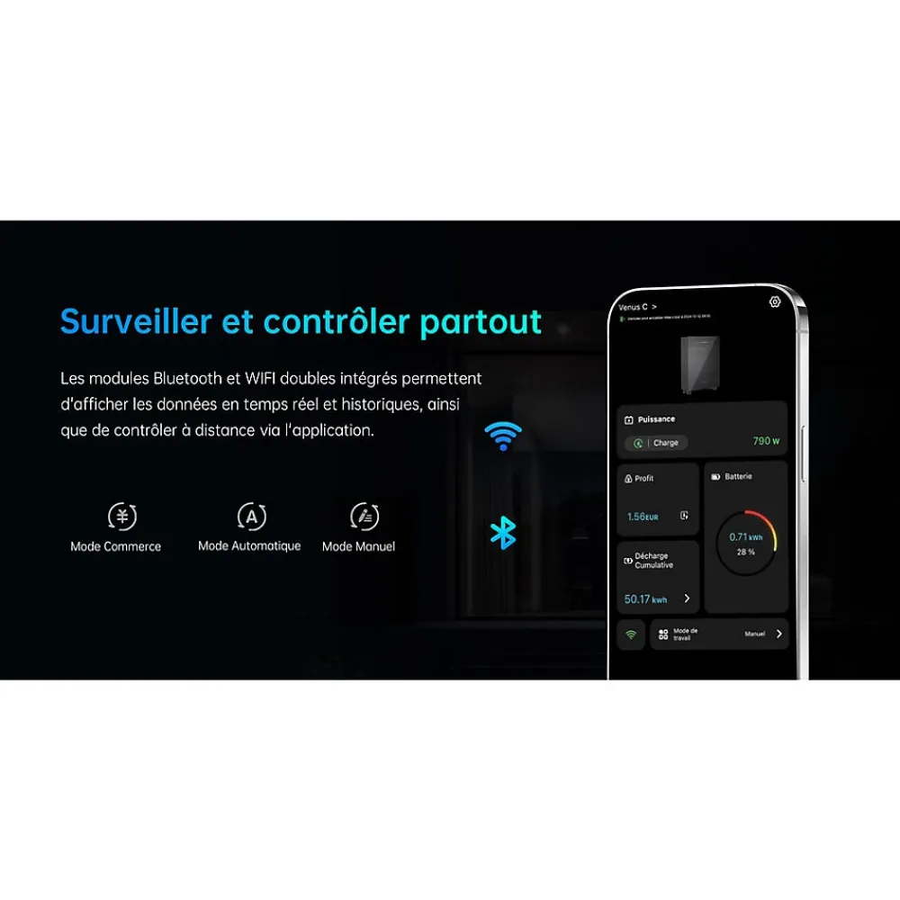 Galix Solaire Batterie Lithium Intelligente Marstek Venus E 2.0 - 5,12kWh - Energycube AC couplé