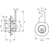 Thirard Batteuse 33mm pour épaisseur de porte maxi 24mm -
