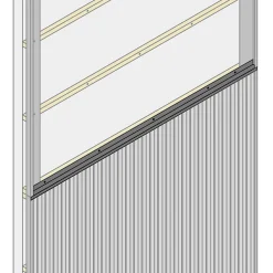 Le Profileur Français Profilé-Bavette de démarrage et de jonction pour bardage et parement XL45 en acier noir mat L.2.3m