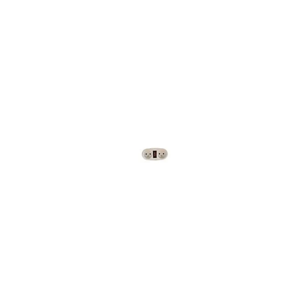 Chacon Biplite domino interrupteur 2x16A - blanc -