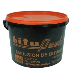 Procom Bitume étanchéité, enduit bitumeux, imperméabilisant maçonnerie, bois, métaux, cuve, bassin, fondation, sol, BITUFLASH - -5