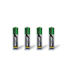 Velamp Pile Aa|Pile Alcaline-Blister de 4 piles R03 AAA saline