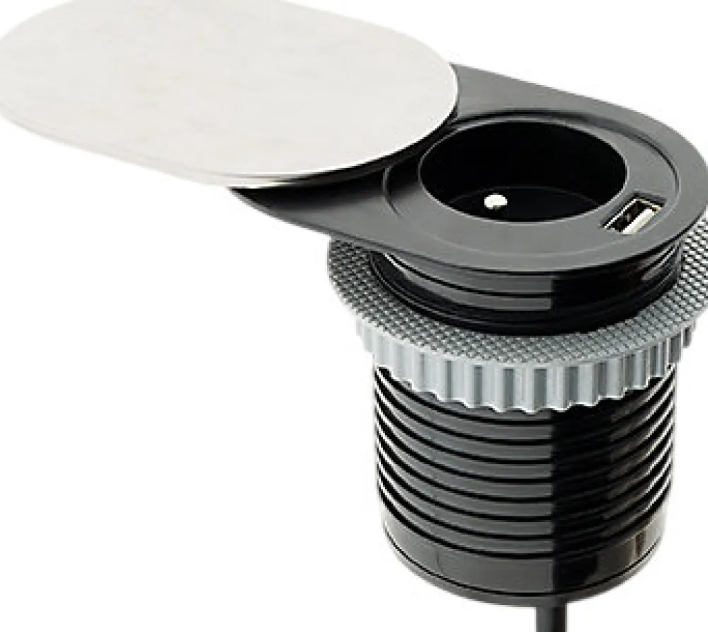 Otio Bloc encastrable compact 1 prise + 1 port USB