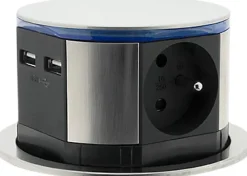Otio Bloc encastrable compact 3 prises + 2 ports USB