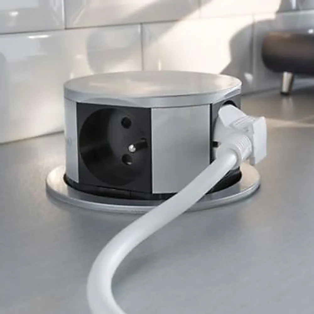 Otio Multiprise-Bloc escamotable 4 prises compact