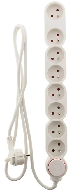 Zenitech Bloc Home 8 prises 16A 2P+T câble 1,5m - Blanc -