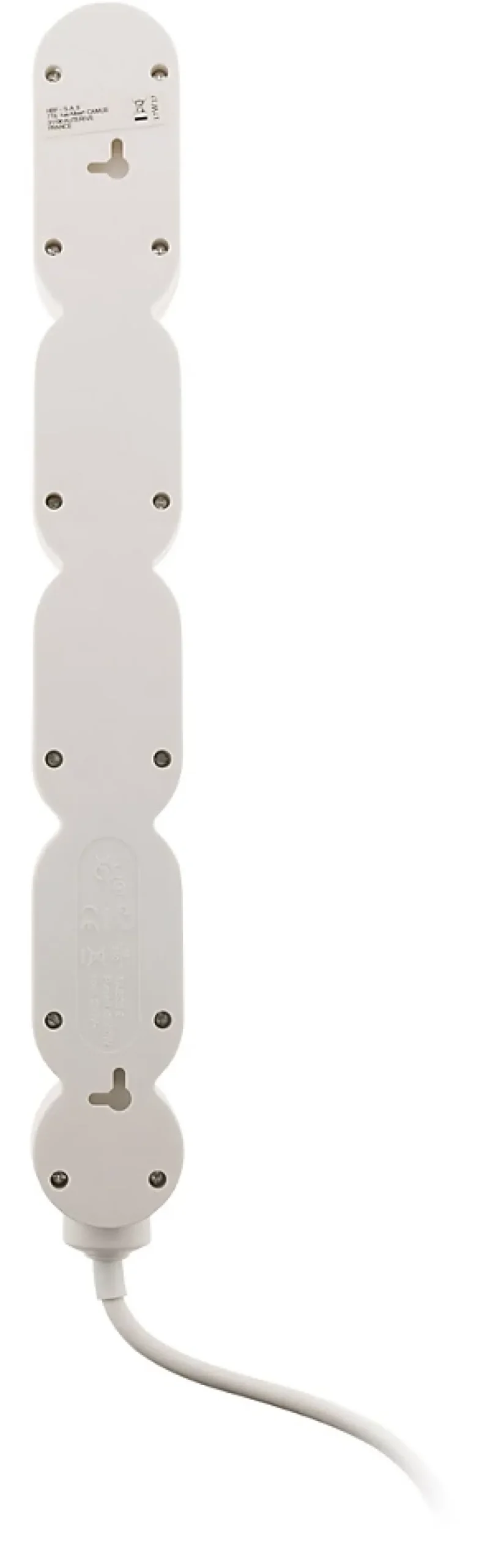 Zenitech Bloc Home 8 prises 16A 2P+T câble 1,5m - Blanc -