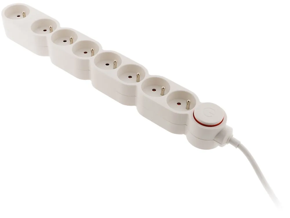 Zenitech Bloc Home 8 prises 16A 2P+T câble 1,5m - Blanc -