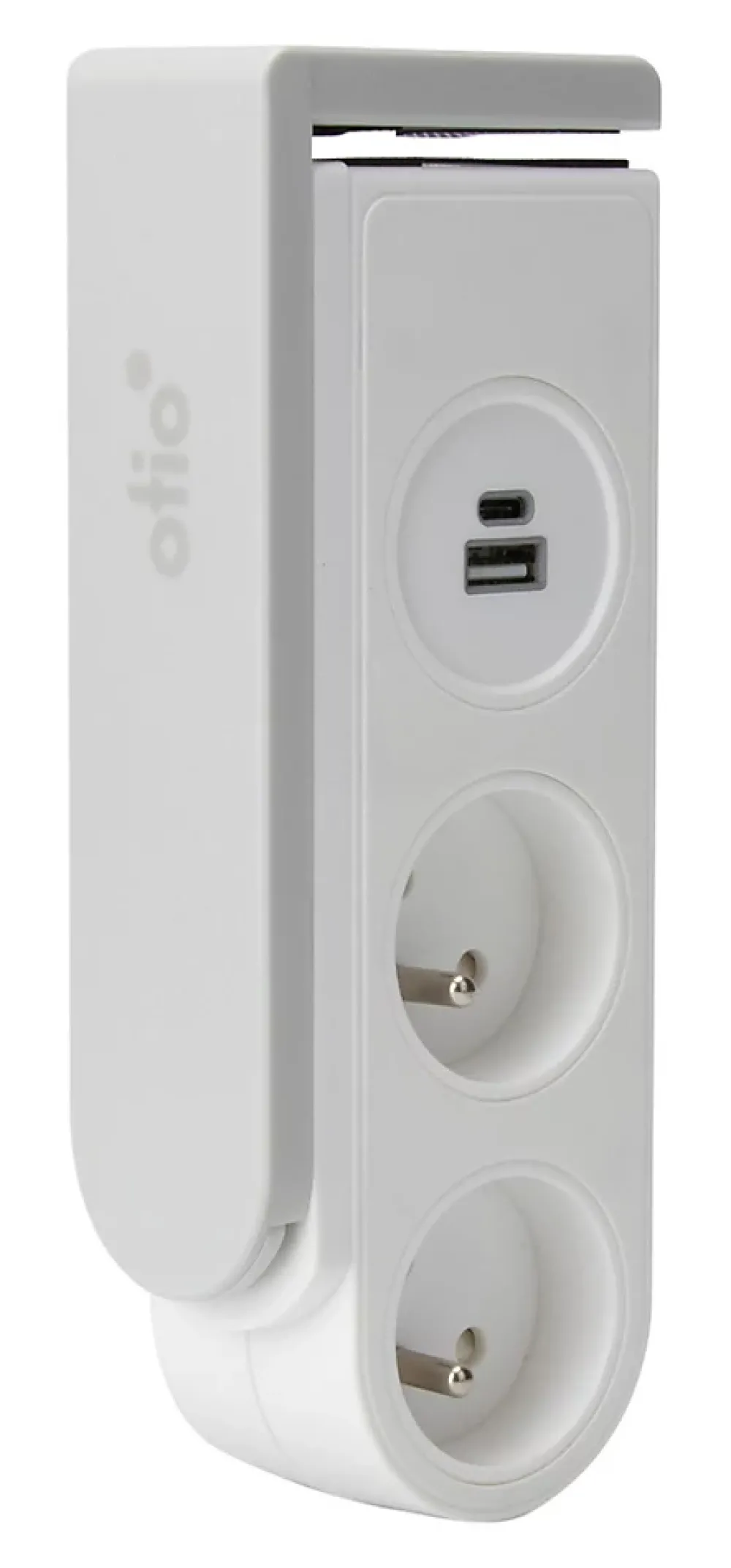 Zenitech Bloc multiprise Gekko 4 prises blanc - clipsable - Otio