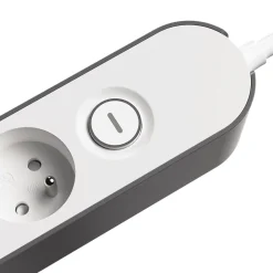 Jacobsen Bloc multiprise 4 ports blanc et gris