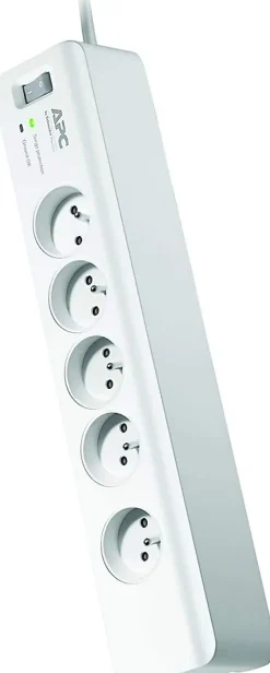Schneider Electric Multiprise-Bloc parafoudre 5 prises 2P+T (2300W) - Blanc - Schneider