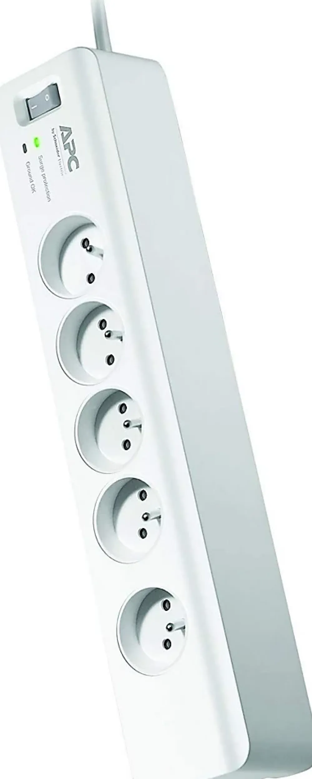 Schneider Electric Multiprise-Bloc parafoudre 5 prises 2P+T (2300W) - Blanc - Schneider
