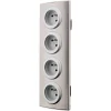 Zenitech Multiprise-Bloc 4 prises 16A 2P+T à câbler - Gris -