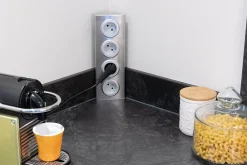 Zenitech Multiprise-Bloc 4 prises 16A 2P+T à câbler - Gris -