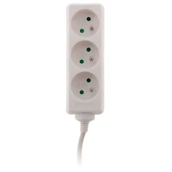 Zenitech Bloc 3 prises blanc 1m