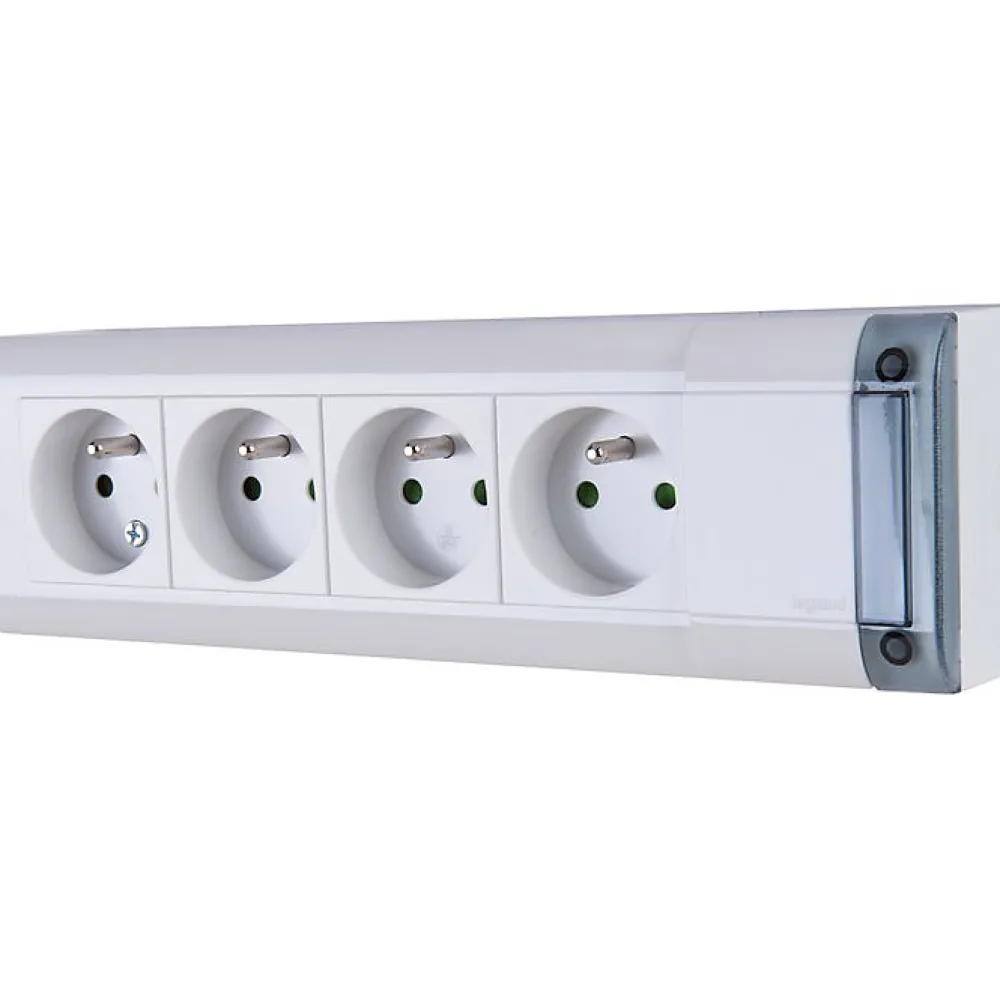 Legrand Multiprise-Bloc 4 prises en saillie - Fixation murale - - À câbler