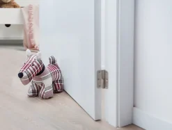 Bloque-porte chien écossais Rei tissu multicolore ⌀30,5x H.25 cm