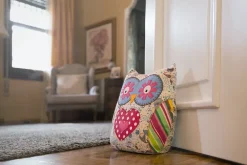 Bloque-porte hibou Rei tissu multicolore ⌀10x H.23 cm