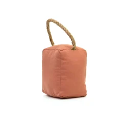 Arrêt De Porte-Bloque-porte Rei tissu terracota ⌀11x H.28 cm