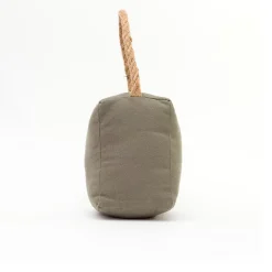 Arrêt De Porte-Bloque-porte Rei tissu vert kaki ⌀11x H. 28 cm