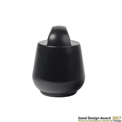 Bloque-porte soft touch Rei noir ⌀6,8x H.8,7 cm